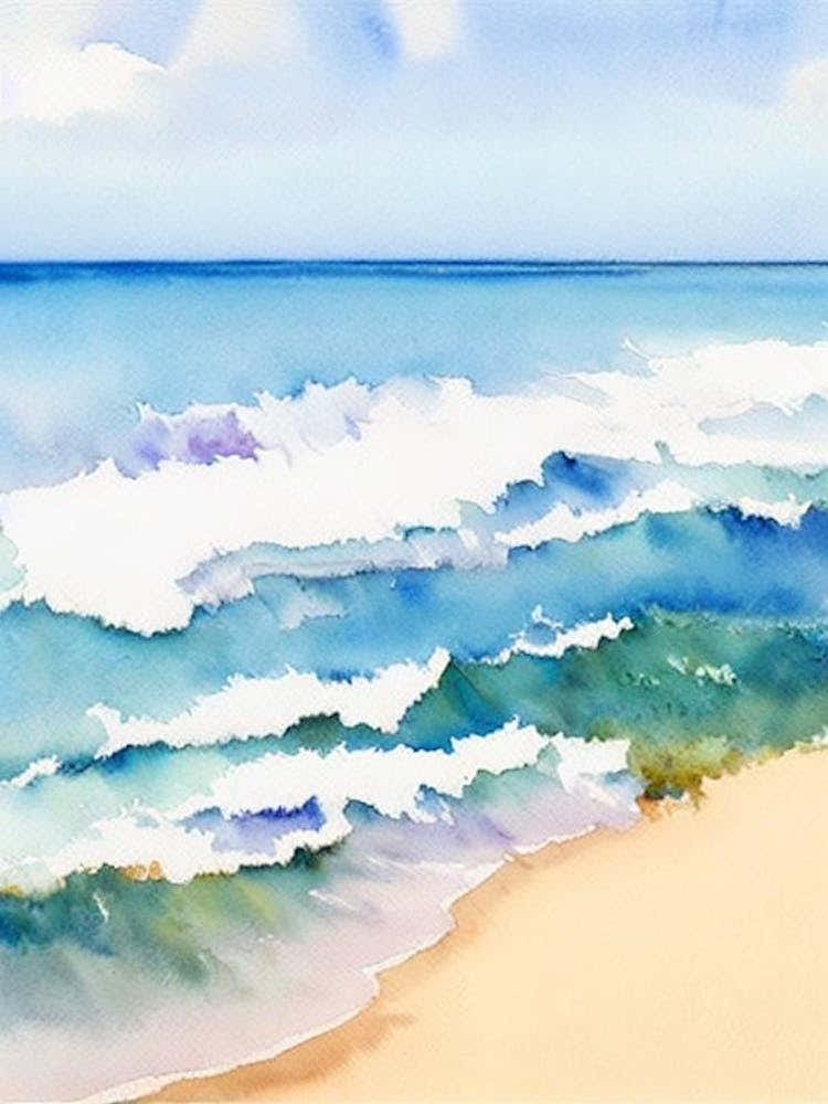 Redhead Beach, Australia Watercolour