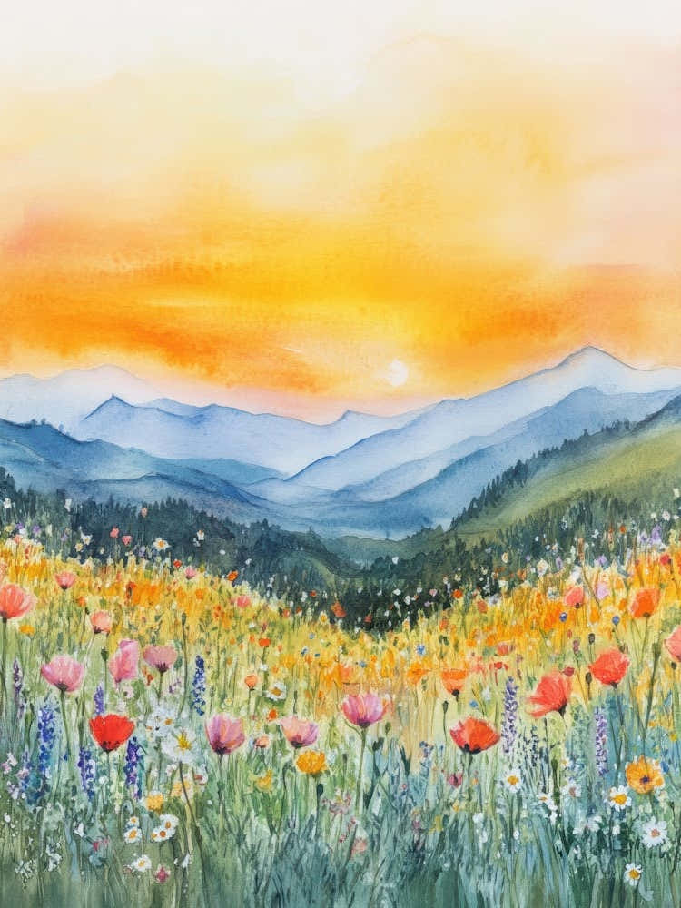 Wildflowers At Sunset 6