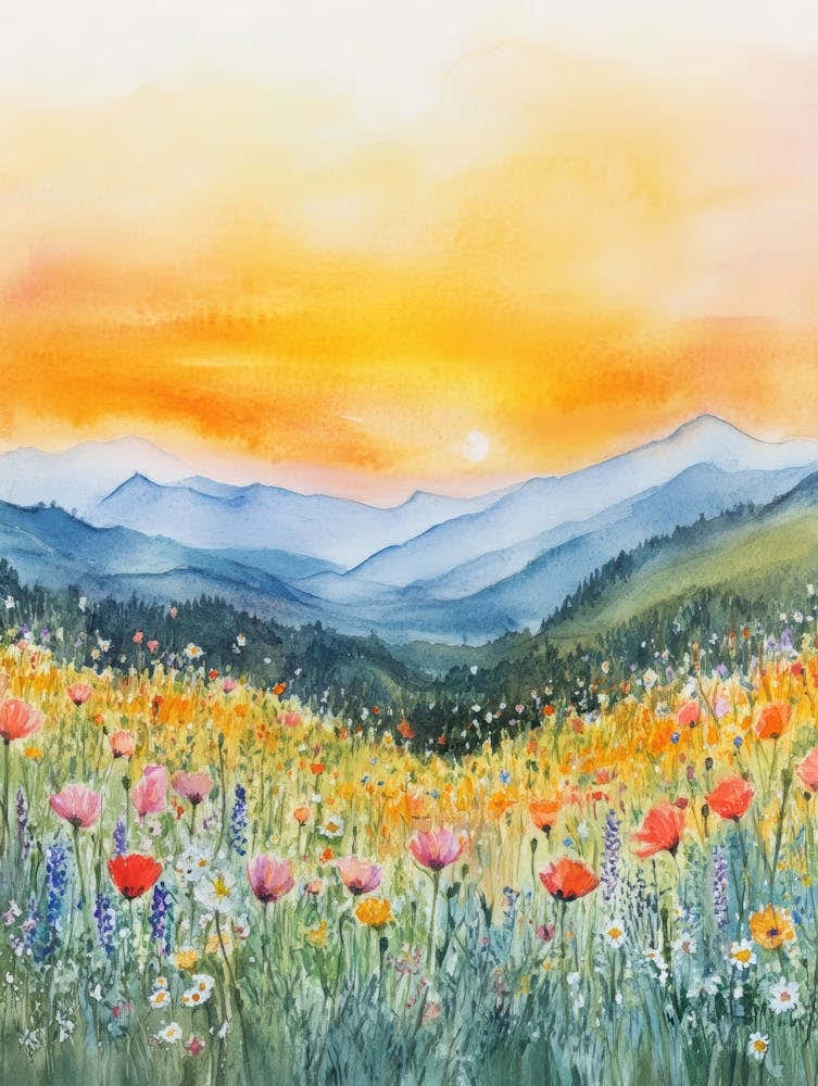 Wildflowers At Sunset 6