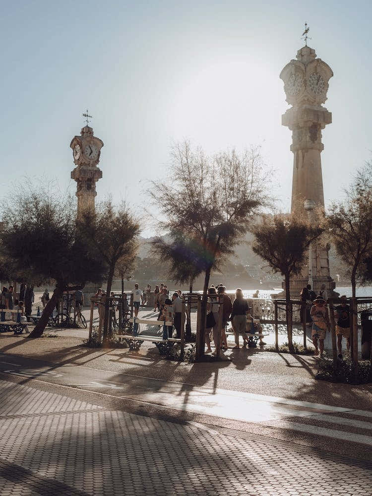 St Sebastian Promenade In The Sunlight, Spain