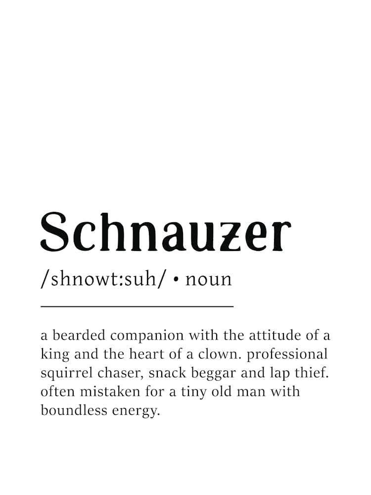 Schnauzer Funny Definition Dog