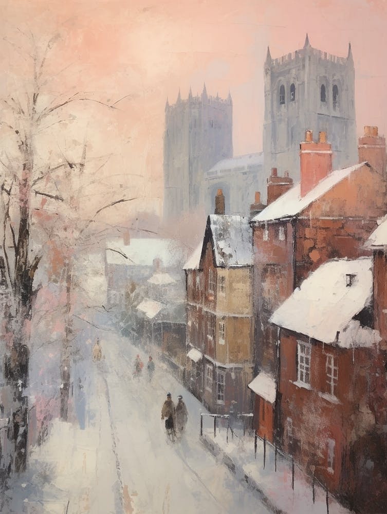 Dreamy Winter Painting Durham United Kingdom 2