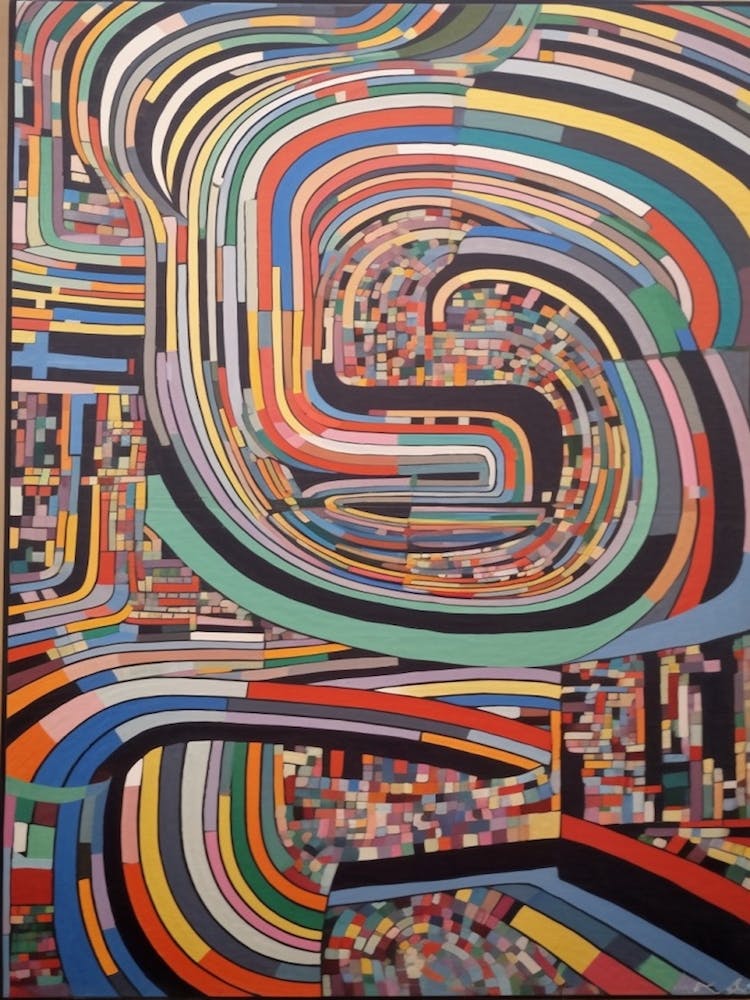 Painting Of Tokyo  In The Style Of Minimalism 2