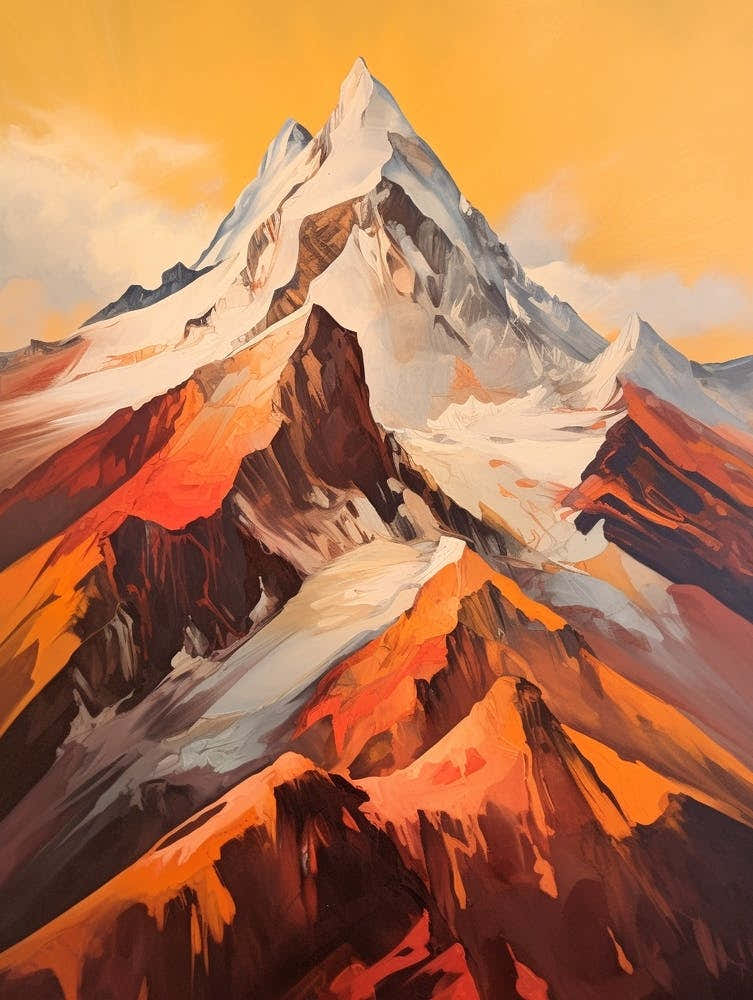 Nanga Parbat Pakistan 1 Mountain Painting