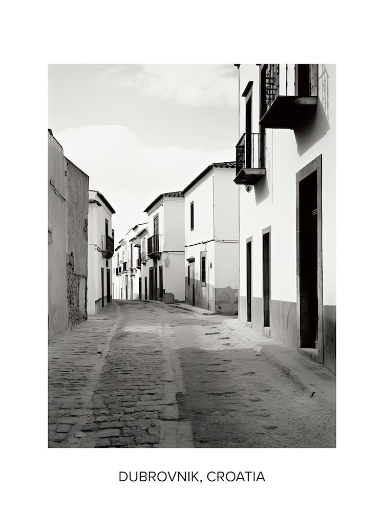Poster Of Granada, Spain, Photography In Black And White 2