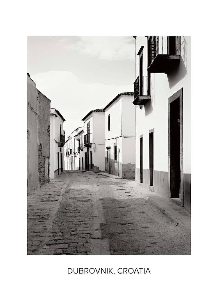 Poster Of Granada, Spain, Photography In Black And White 2