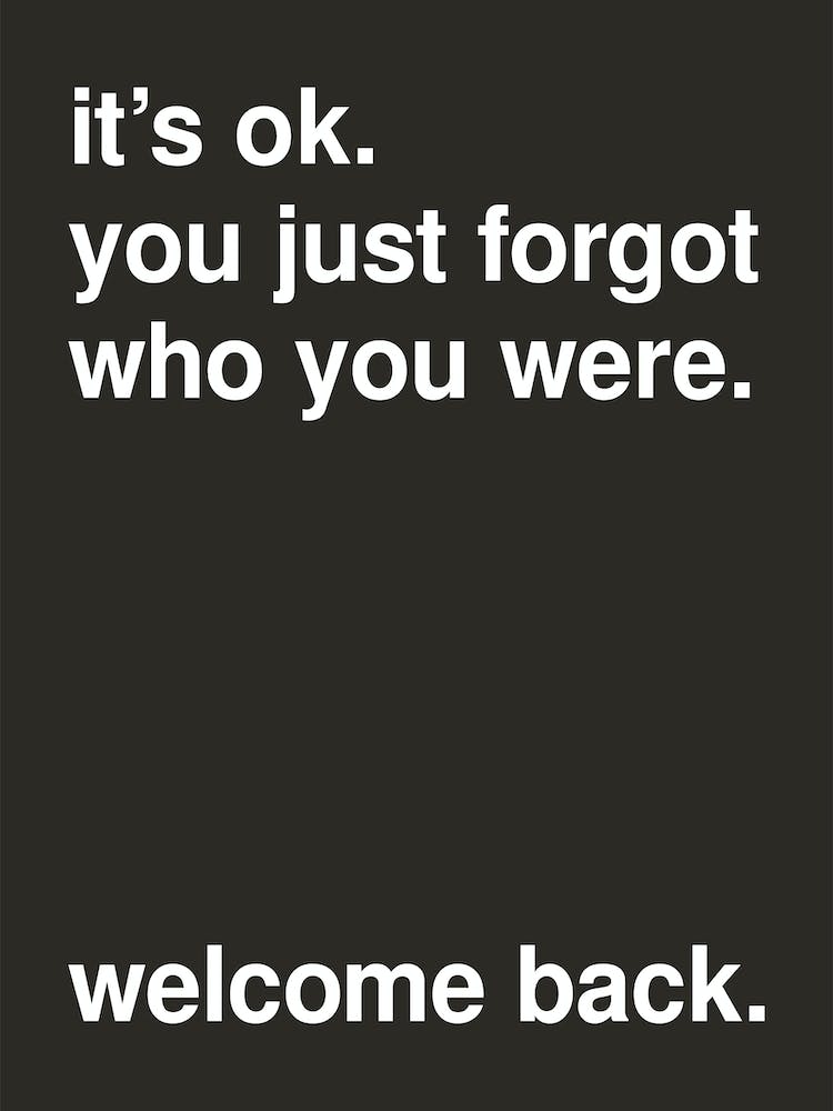 Welcome Back Bold Typography Statement In Black