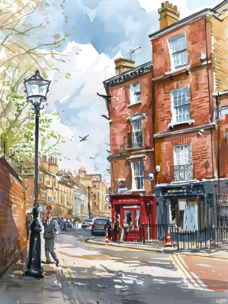 Kensington And Chelsea London Borough   Street Watercolour 6