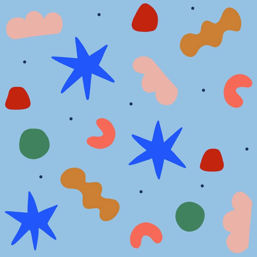 Cornflower Stars Square