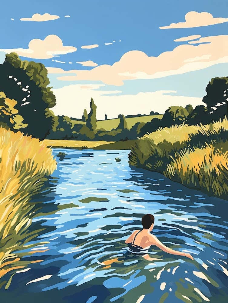 Wild Swimming At River Great Ouse Bedfordshire 2