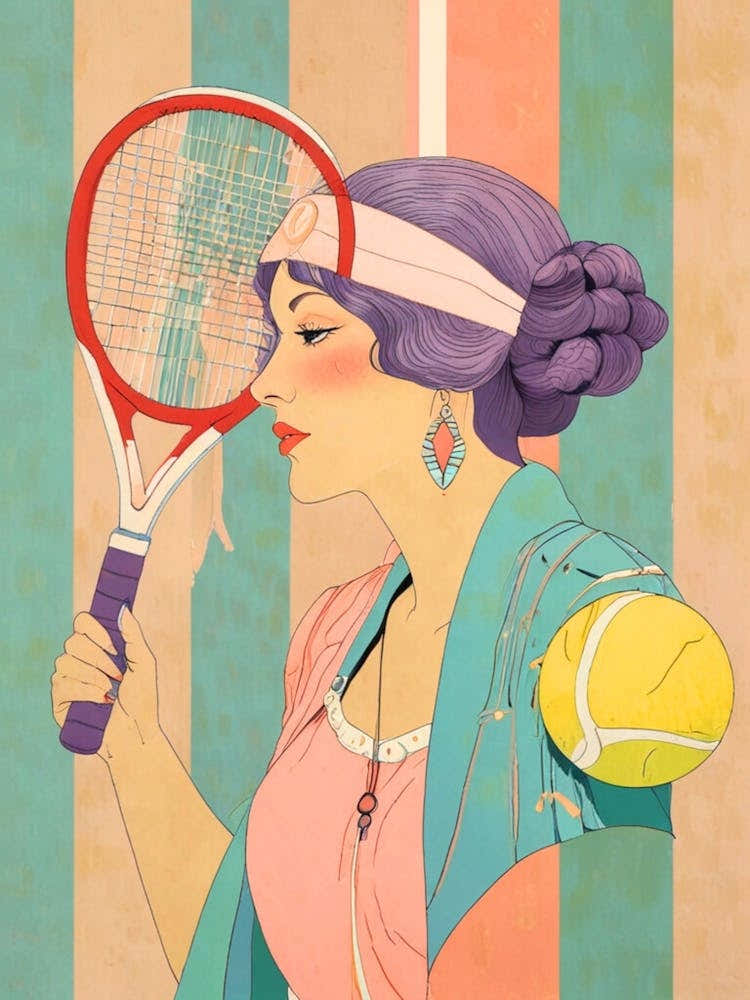Woman With A Tennis Racket 2