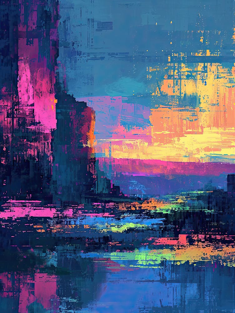 Abstract - Sunset | Pixel Art Series 1