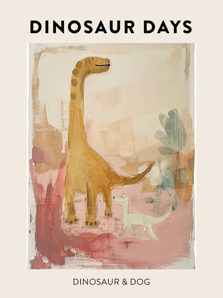 Dinosaur & A Dog Poster 1