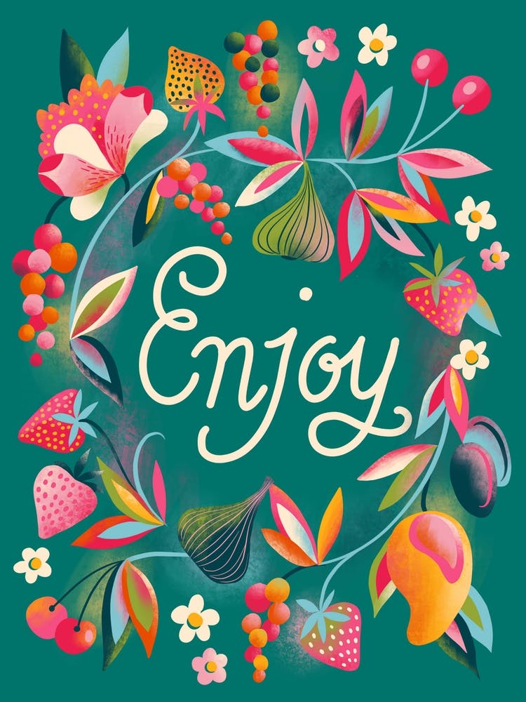Enjoy Life Mango Berry Wreath Teal