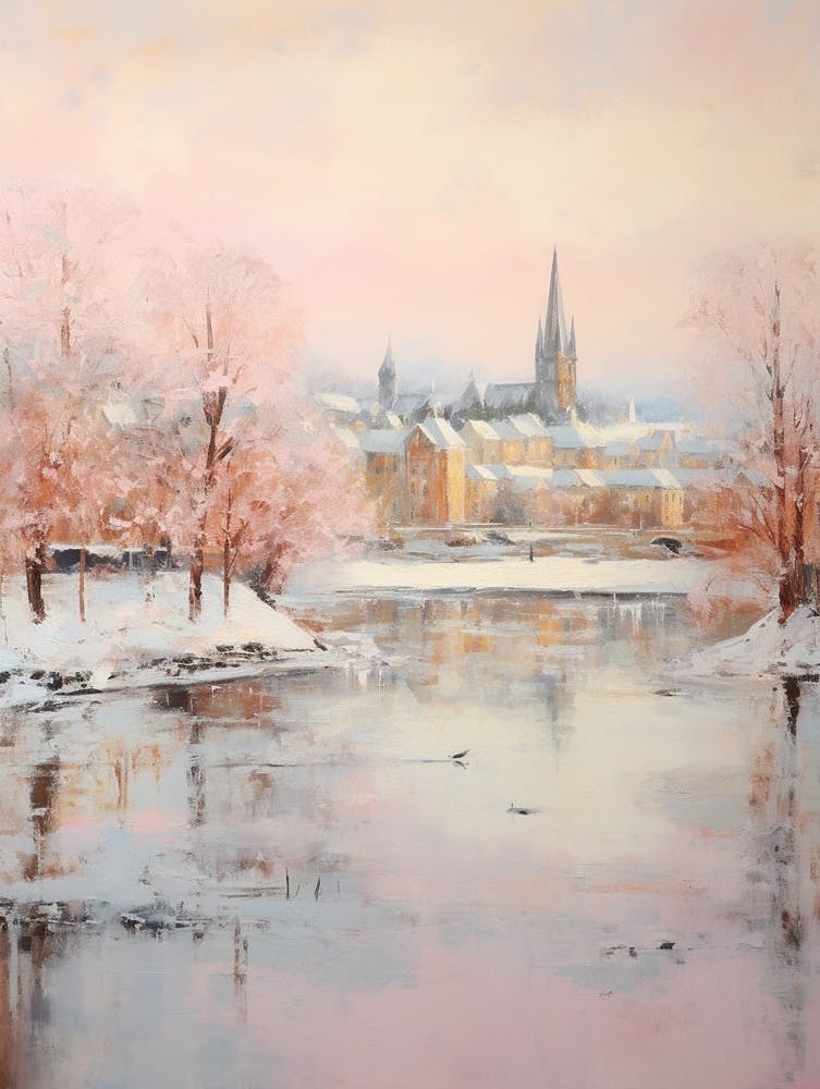 Dreamy Winter Painting Inverness United Kingdom 1