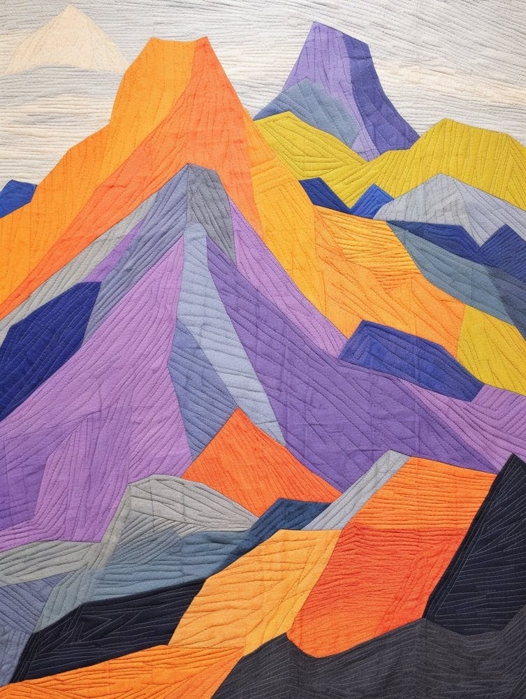 Mount Mansfield 2 Colourful Mountain Illustration