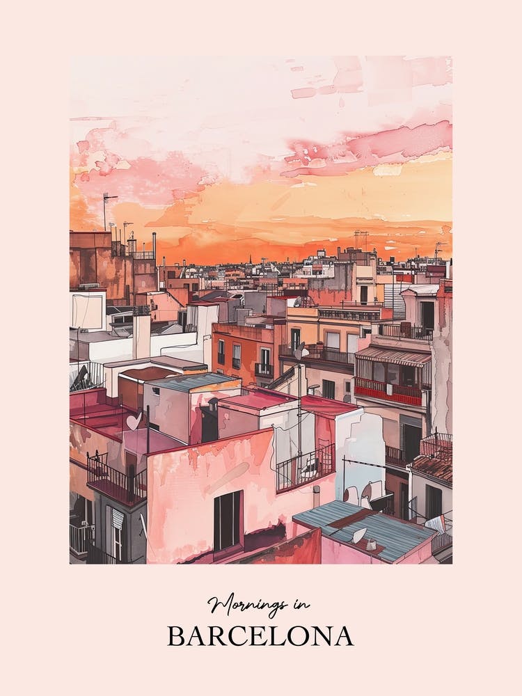 Mornings In Barcelona Rooftops Morning Skyline 4