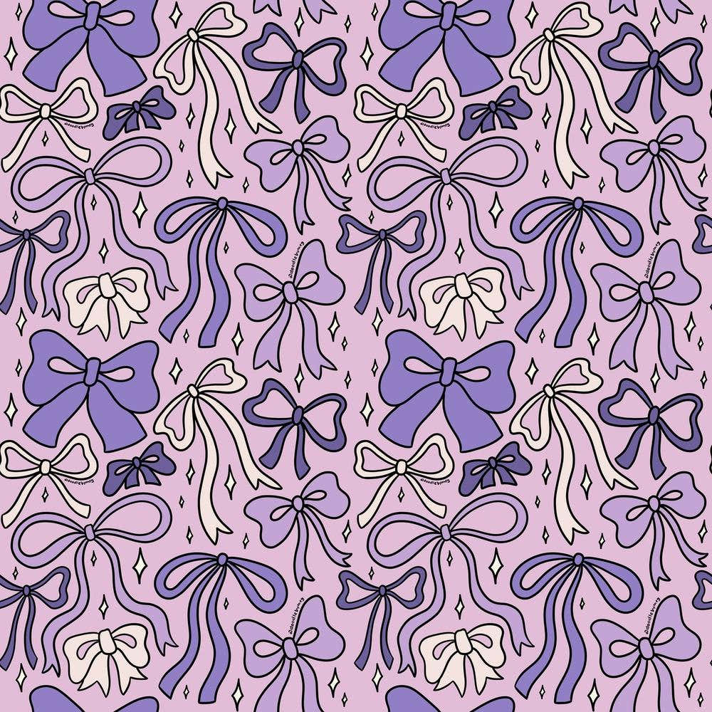 Purple Bow Print