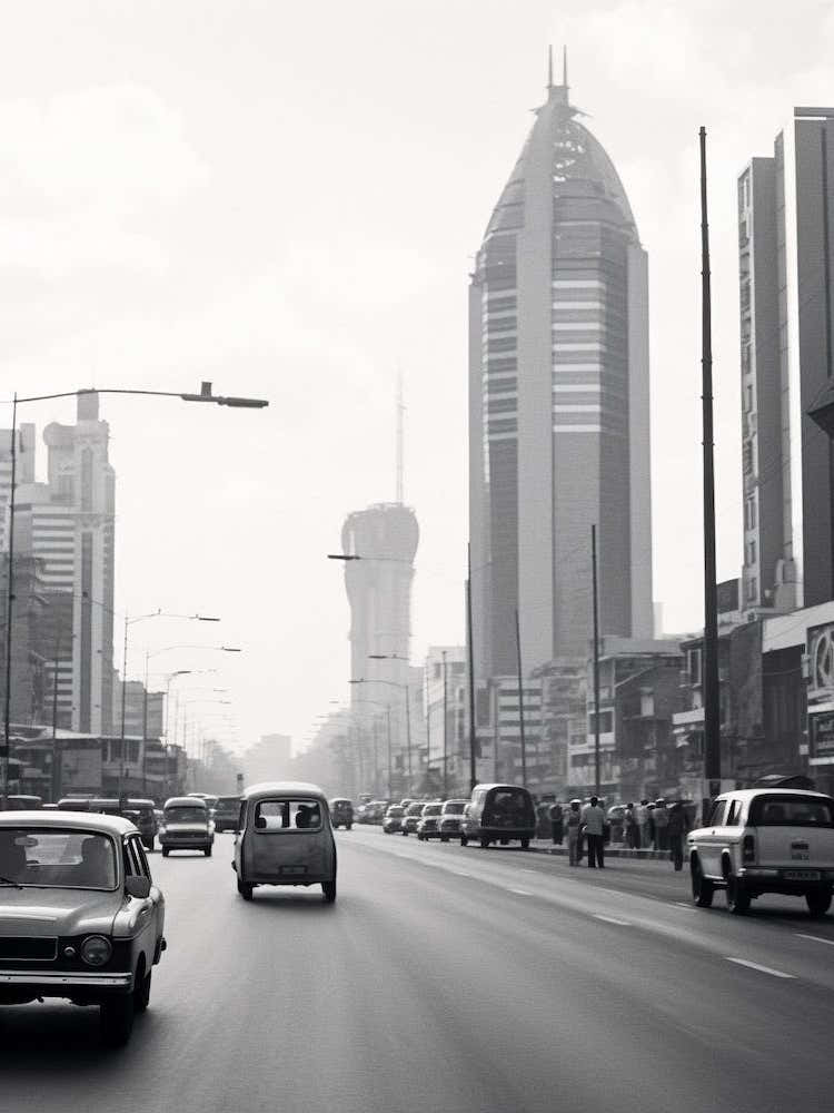 Colombo, Sri Lanka,, Black And White Old Photo 2