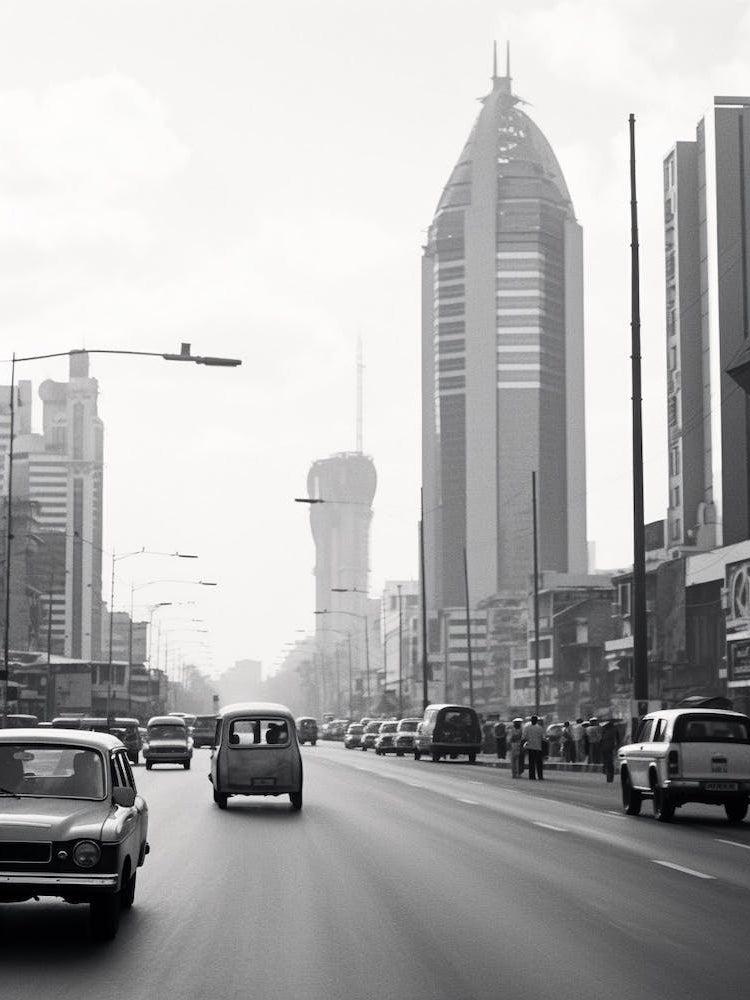 Colombo, Sri Lanka,, Black And White Old Photo 2