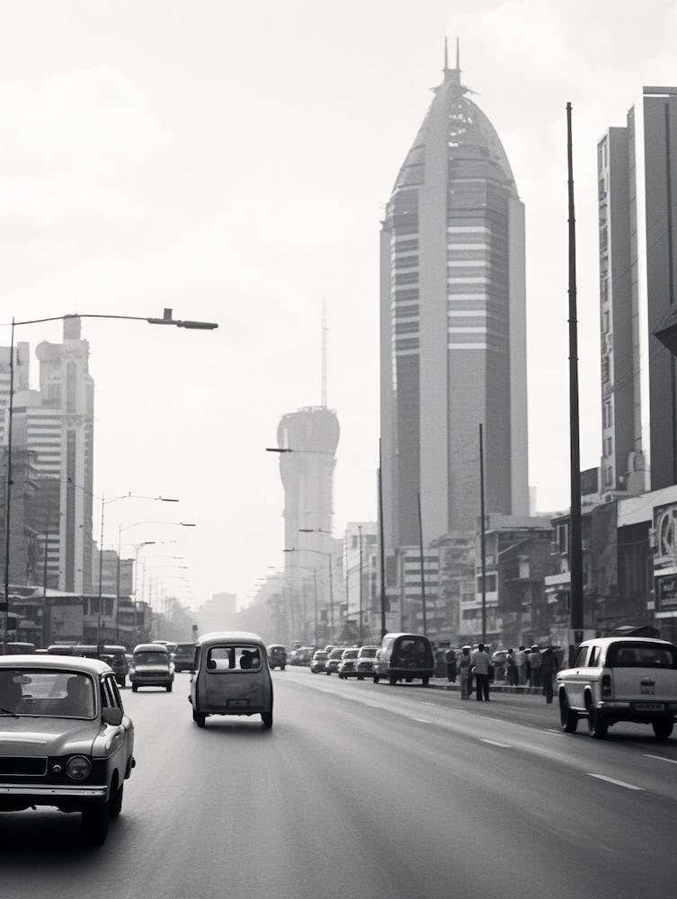 Colombo, Sri Lanka,, Black And White Old Photo 2