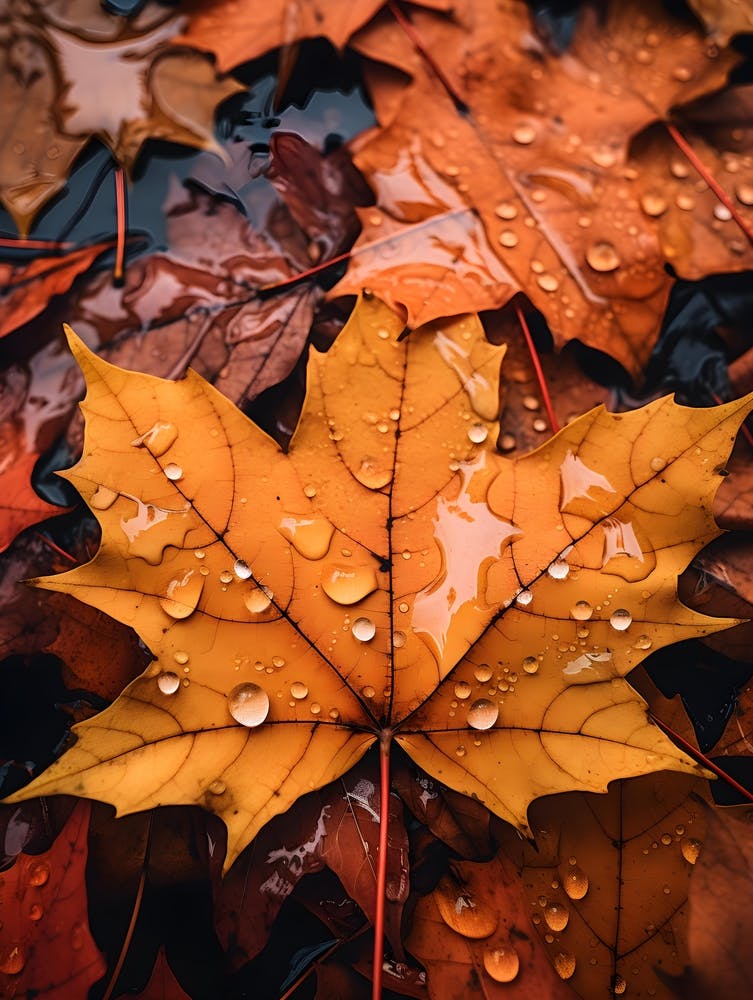Autumn Leaves after Rain 1