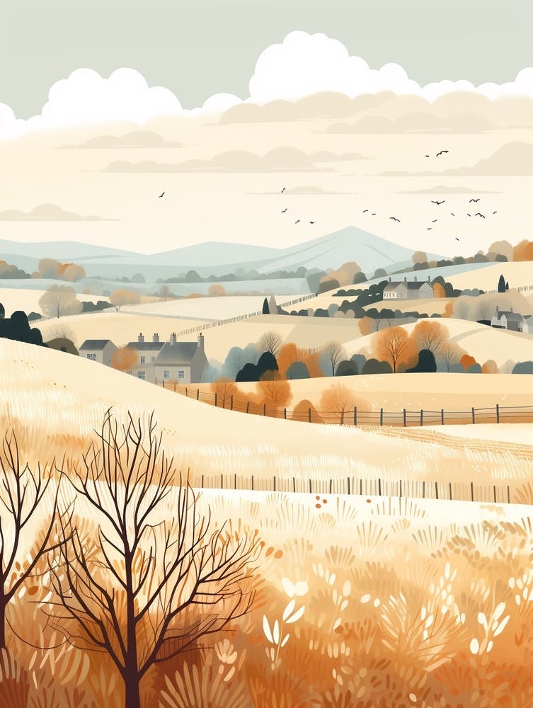 The Cotswolds England 3 Hiking Trail Landscape