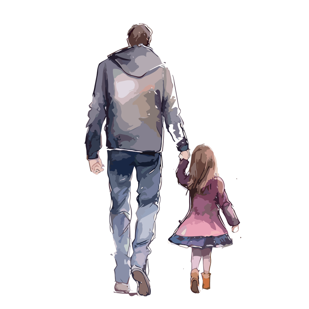 Father And Daughter Walking Father's Day