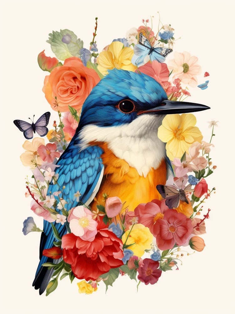 Bird With A Flower Crown Barn Swallow 4