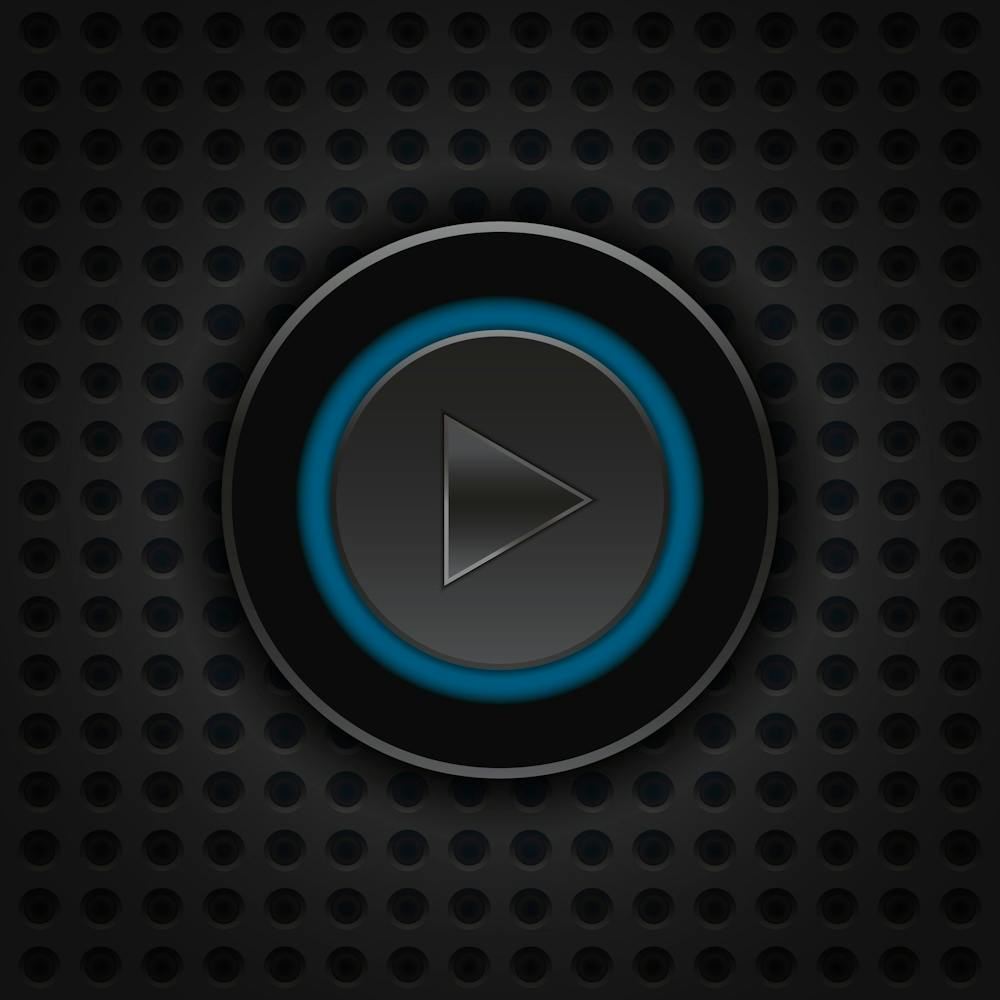 Black And Blue Play Button