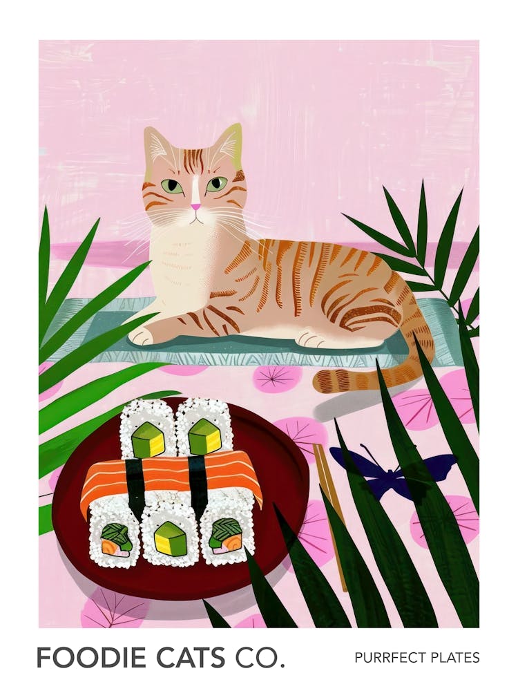 Foodie Cats Co Cat And Sushi 1