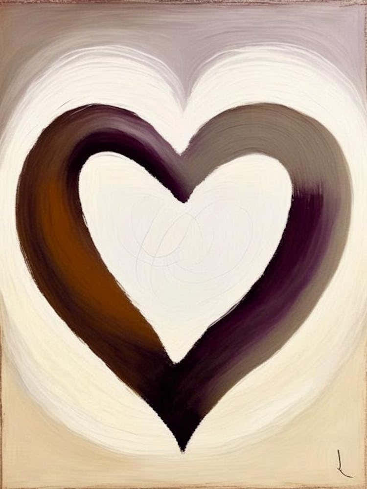 Infinity Heart Symbol Abstract Painting