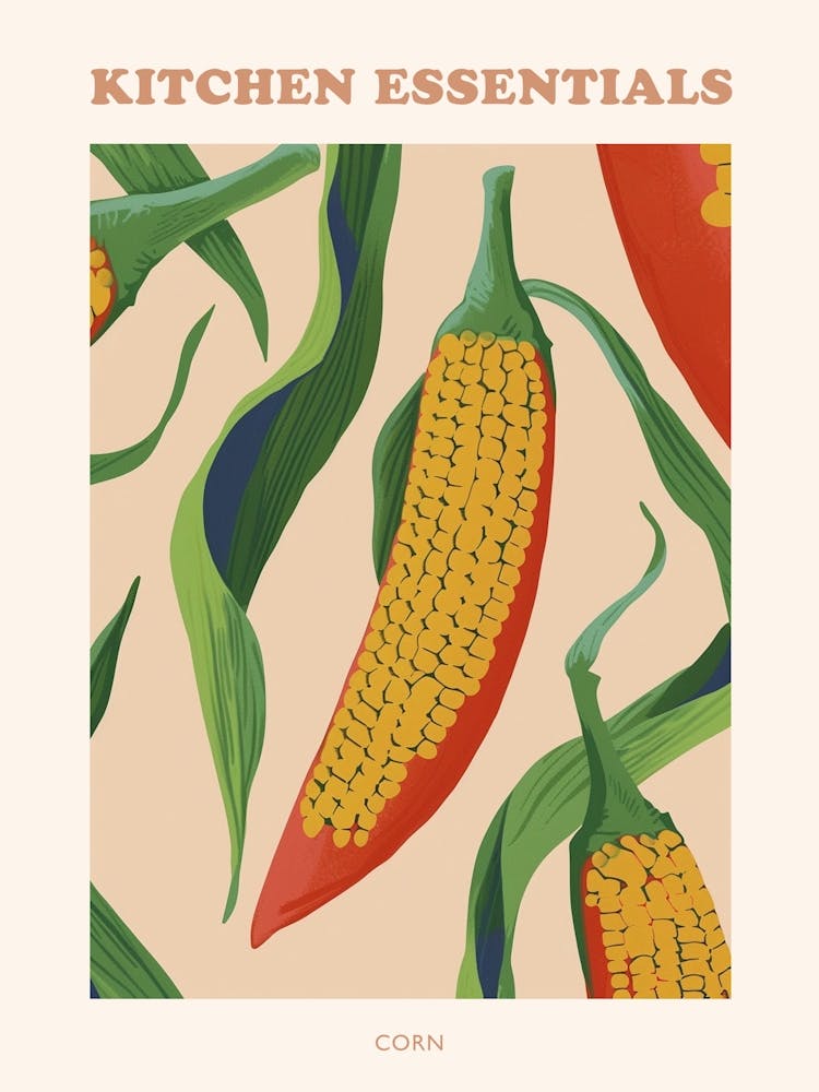 Abstract Corn Pattern Illustration 1 Poster 2