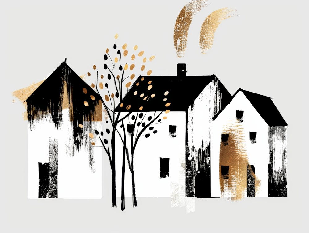 Black And Gold House 1