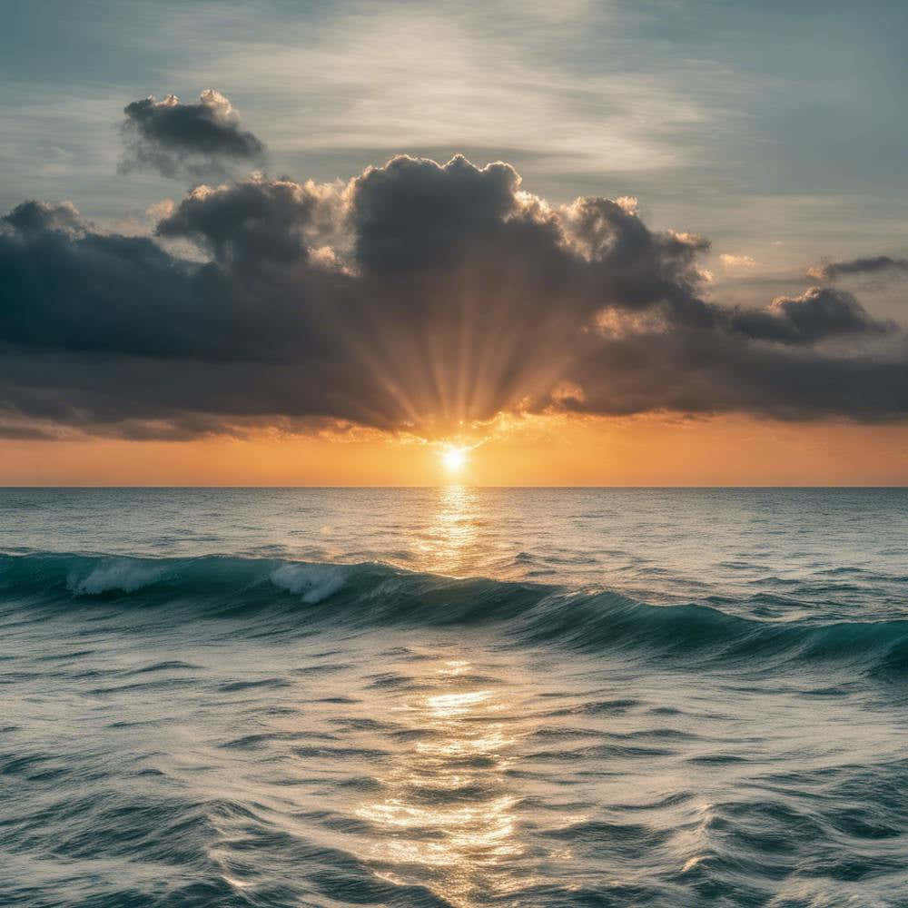 Sunrise Over The Ocean