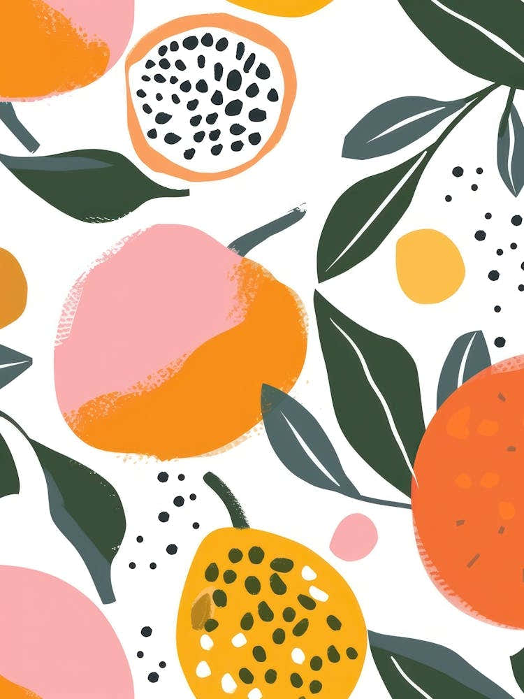 Passionfruit Close Up Illustration 2