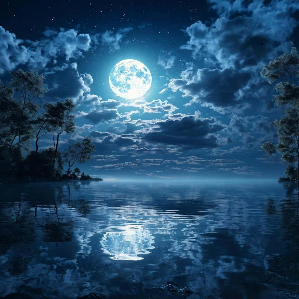 Full Moon Over Water