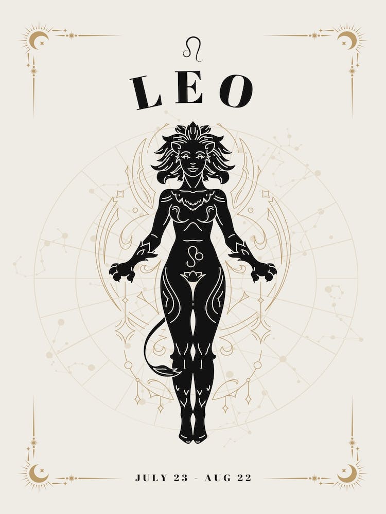 Leo Zodiac Celestial Woman