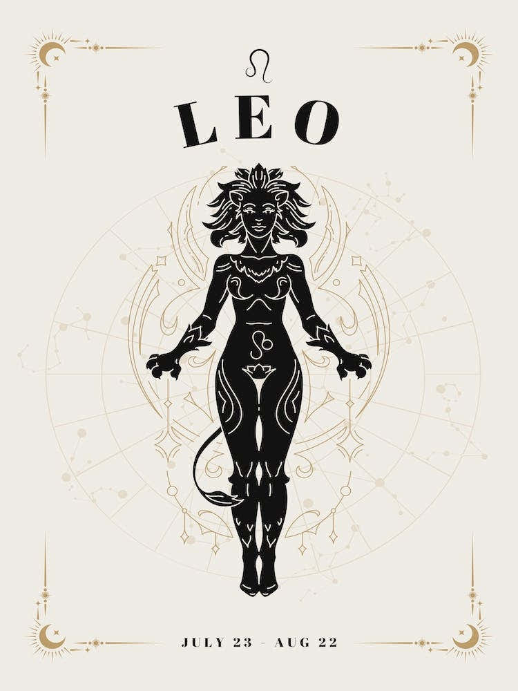 Leo Zodiac Celestial Woman