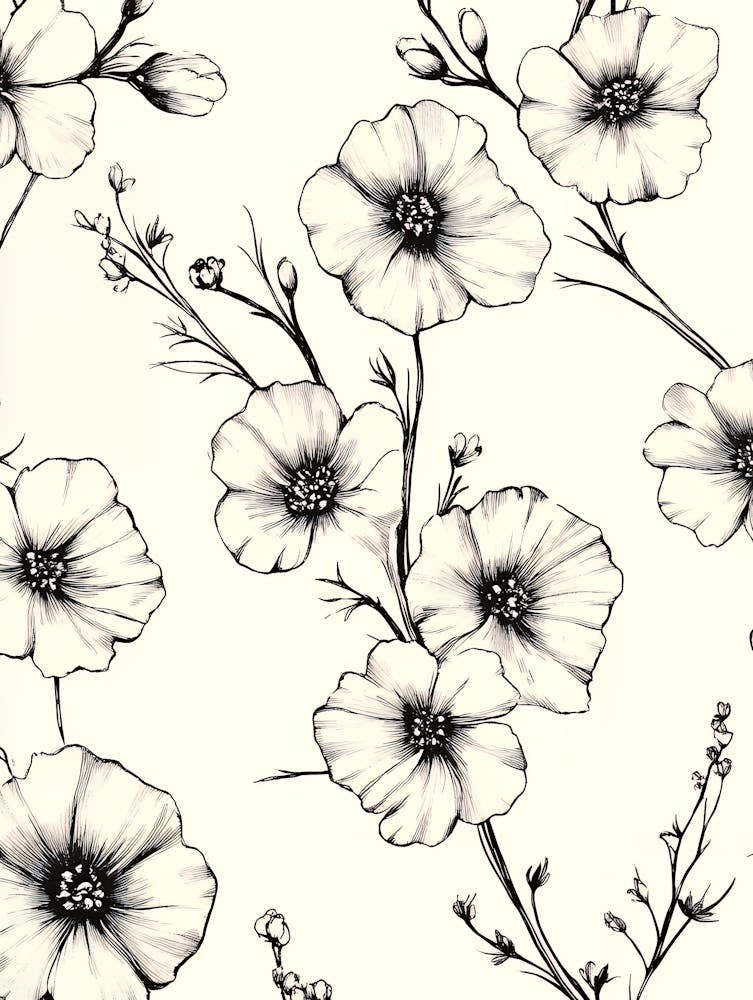 Black And White Flowers 5