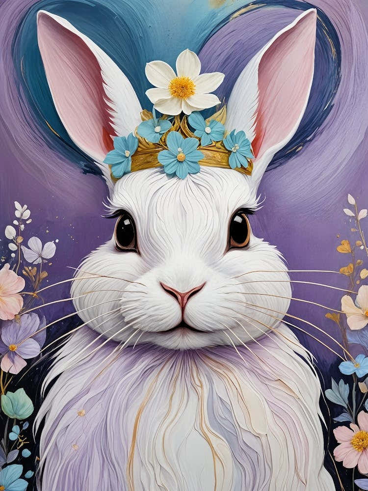 Bunny With Flower Crown no2