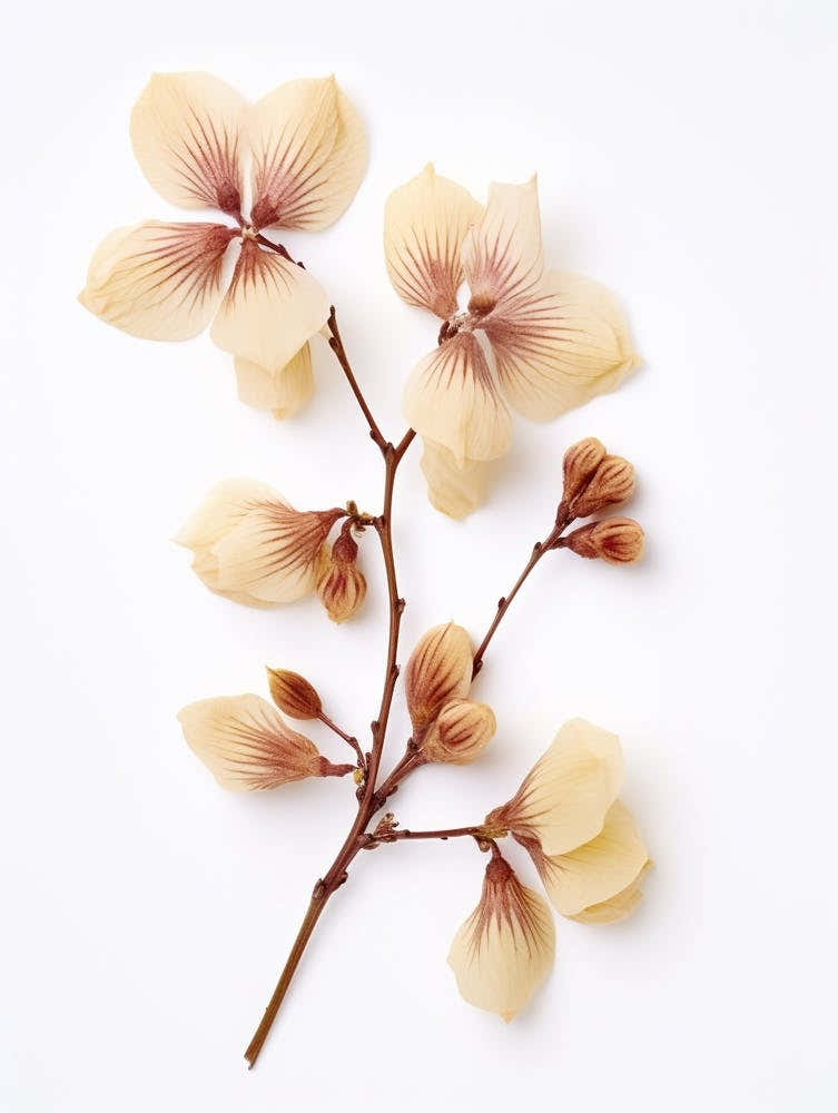 Pressed Wildflower Botanical Art Beechdrops 1