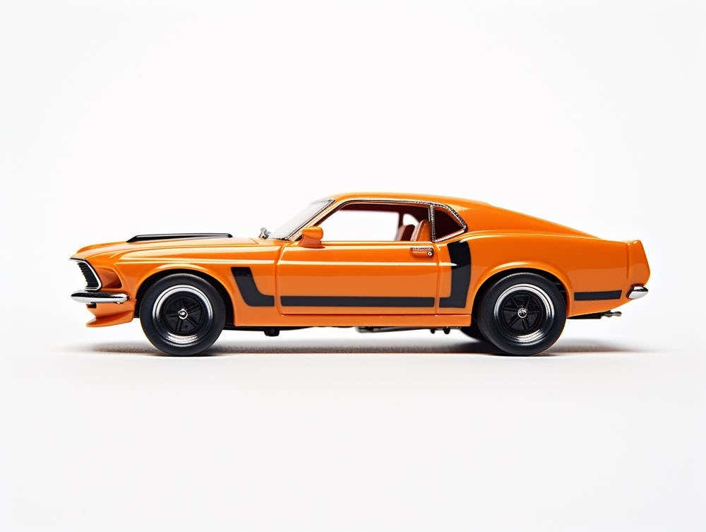 Toy Car 69 Mustang Boss 302 Orange