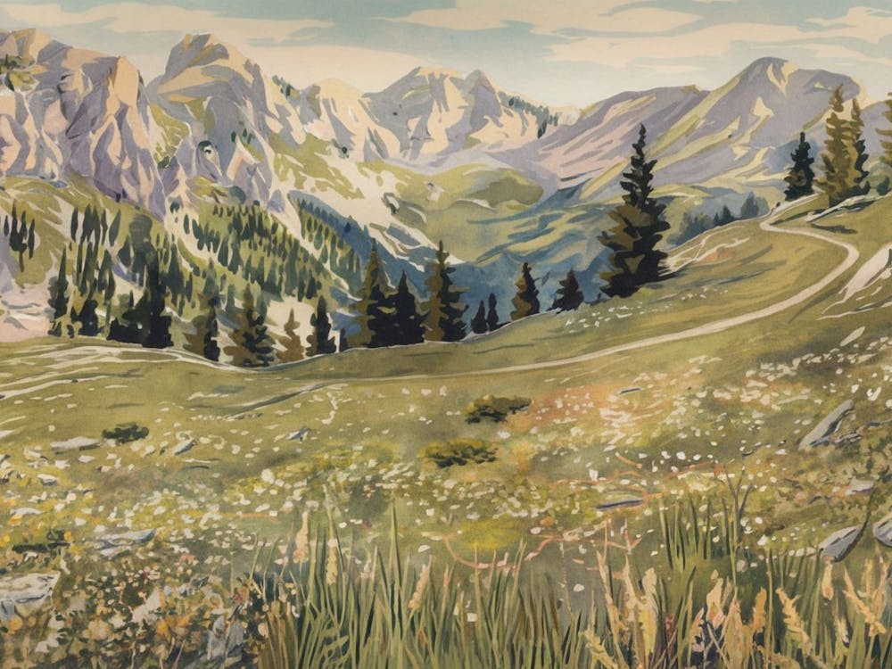 Regal Iris & Lush Foliage - Still Life