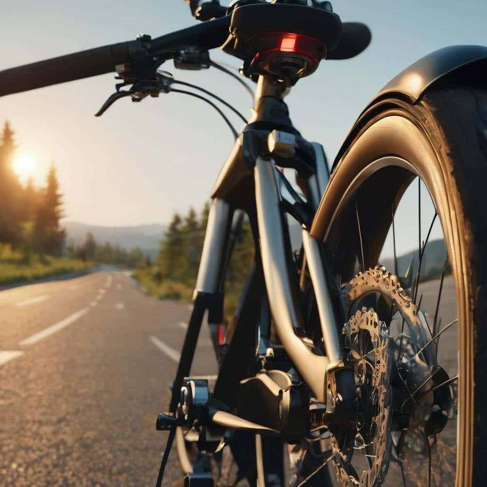 Bicycle Parked On The Road