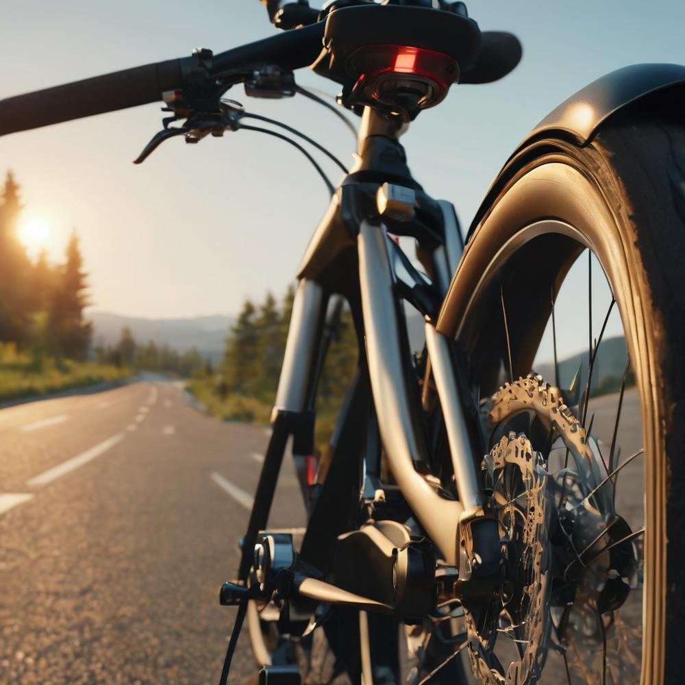 Bicycle Parked On The Road