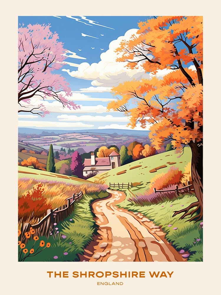 The Shropshire Way England 1 Hike Poster