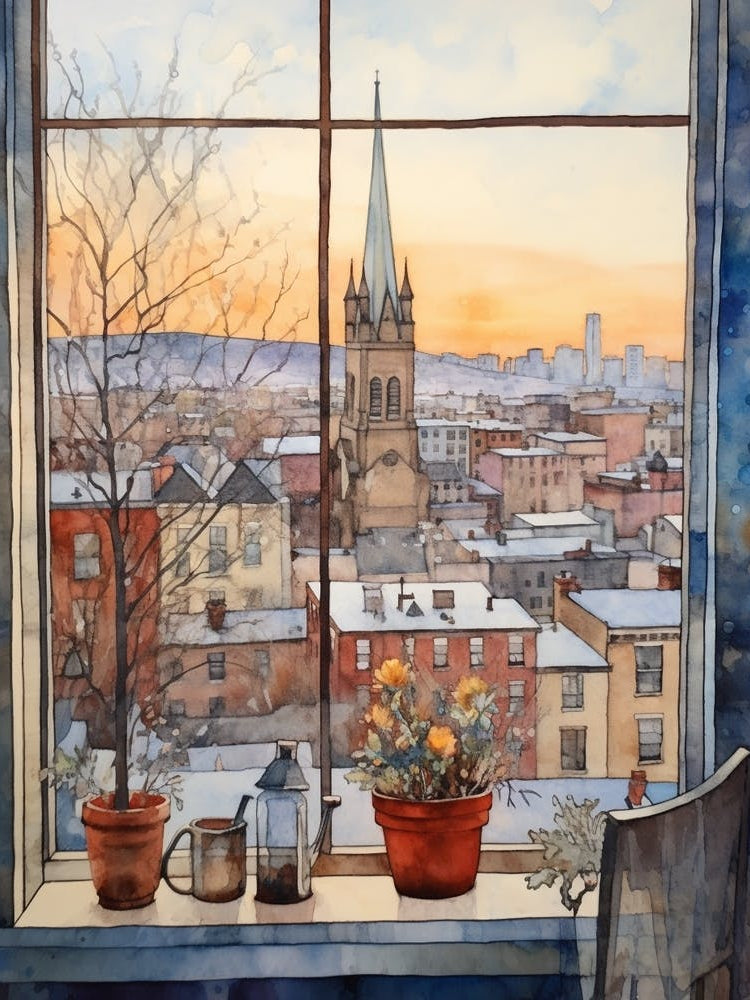 Winter Cityscape Boston Usa 3