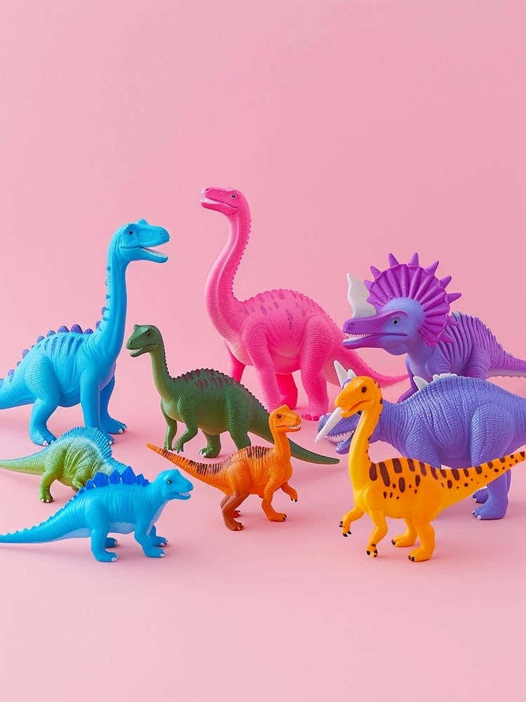 Colourful Toy Dinosaur Friends 4