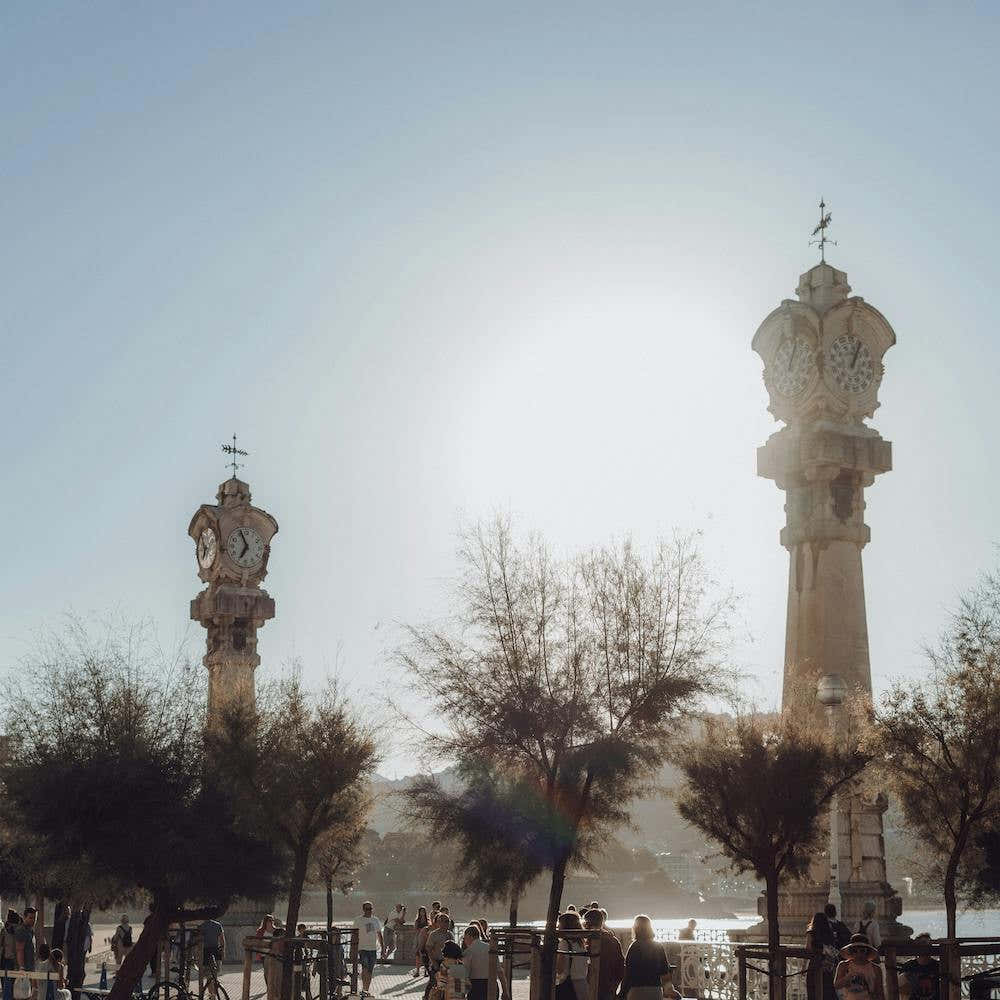 St Sebastian Promenade In The Sunlight, Spain Square